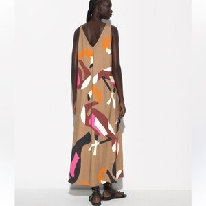 Parfois Printed midi dress Multicolor Abstract Print Sleeveless Maxi Dress